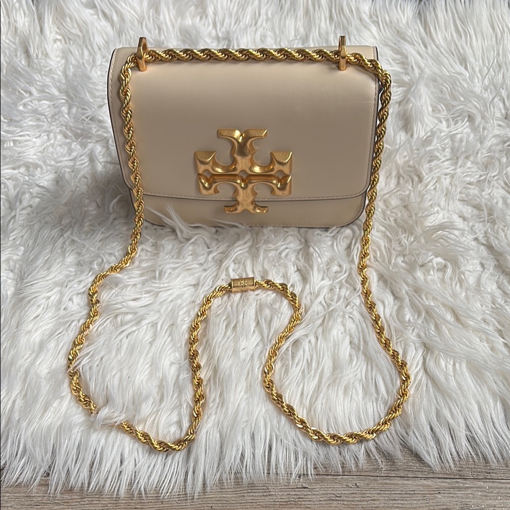 Tory Burch Cream and Golde Crossbody Bag